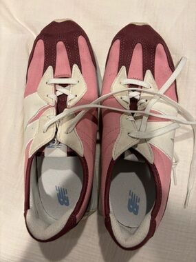 New Balance Pink and Burgundy Low-Top Sneakers